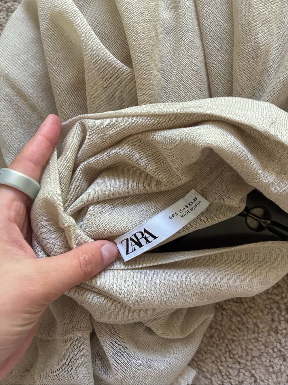 ZARA LONG COMBINATION DRESS
/ Light Taupe Cowl Neck Maxi Dress - Picture 6 of 7